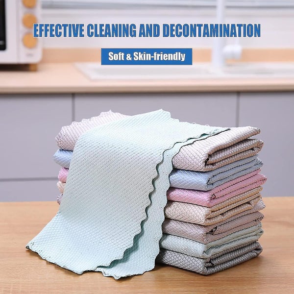 10 Pack Cleaning Cloths, Microfiber Cleaning Cloths, Kitchen Household Cleaning Carousel 2