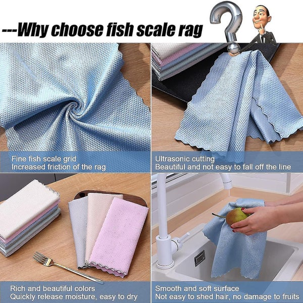 10 Pack Cleaning Cloths, Microfiber Cleaning Cloths, Kitchen Household Cleaning Carousel 5