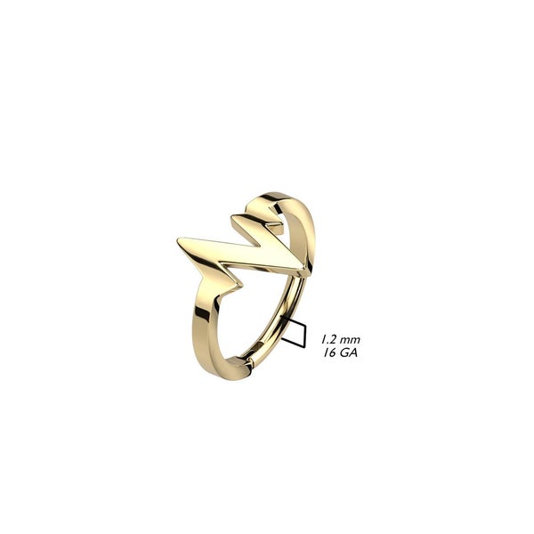 Heartbeat Hinged Segment Ring. 3 colours available. Carousel 5