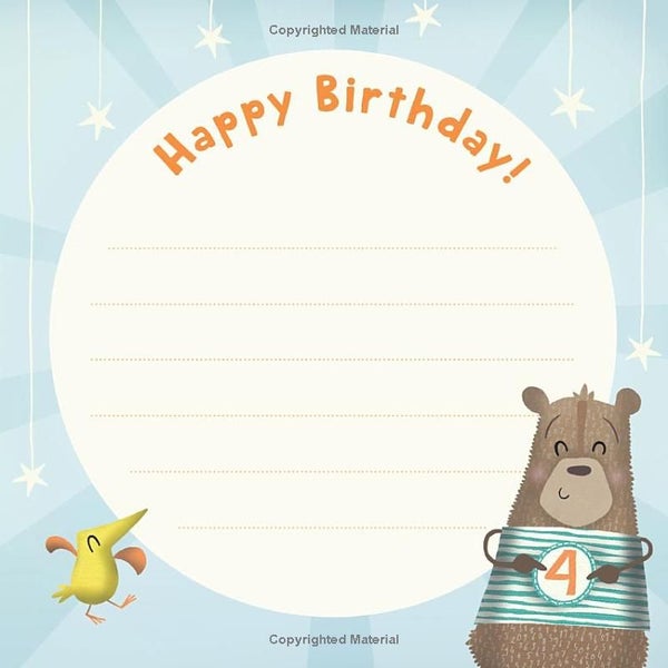 WOW! You're Four birthday book Carousel 2
