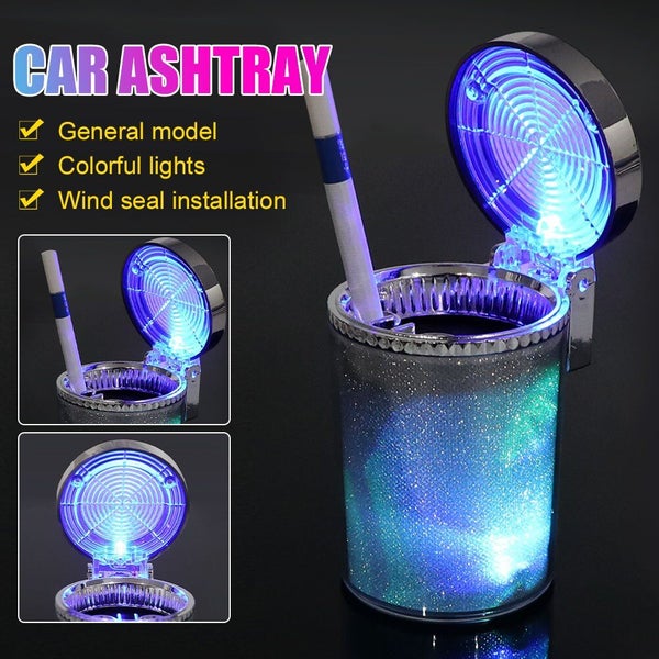 Luminous Car Ashtray Airtight Lid Air Vent Ashtray Trash Can Vehicle Cup Holder Carousel 1