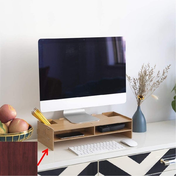 Brand New Wood Computer Desk Monitor Stand Desktop Riser*Hot SALE Carousel 1