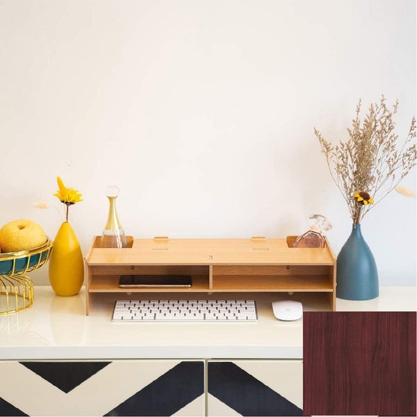 Brand New Wood Computer Desk Monitor Stand Desktop Riser*Hot SALE Carousel 2