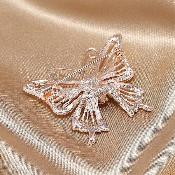 Elegant Rhinestone Butterfly Brooch For Women Girls Rose Gold Plated Colorful Cr Carousel 5