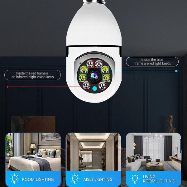 E27 Bulb Camera, 1080p Security Camera System, 360 Degree Wireless Home Surveill Carousel 3