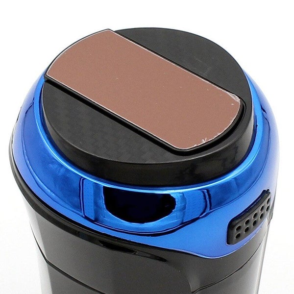 Car LED Ashtray Car Trash Can Rechargeable Cigarette Lighter LED Light Smokeless Carousel 8