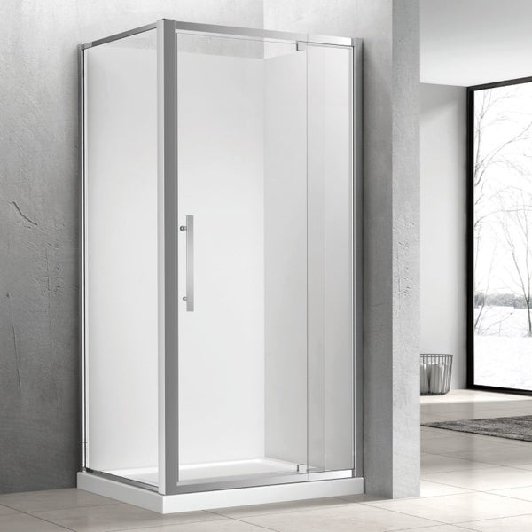 2 Meter HEIGHT 800x1000mm Square Pivot Door Shower Carousel 1