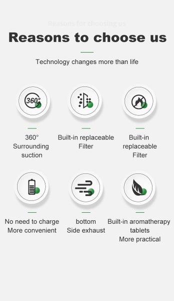 Multipurpose Ashtray with Air Purifier Filtering Second-Hand Smoke Cigarettes Carousel 9