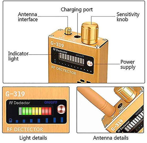 Signal Detector Wireless Signal Tracker For Ear Listening G319 Pin Camer Carousel 2
