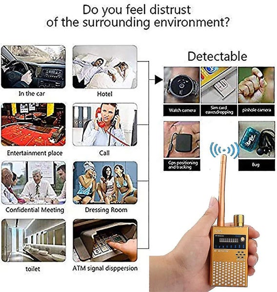 Signal Detector Wireless Signal Tracker For Ear Listening G319 Pin Camer Carousel 5