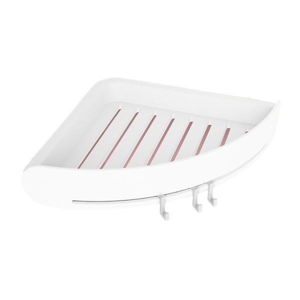 Bathroom Organizer Wall Mounted Punch-free Corner Shampoo Shower Storage Holder Carousel 1