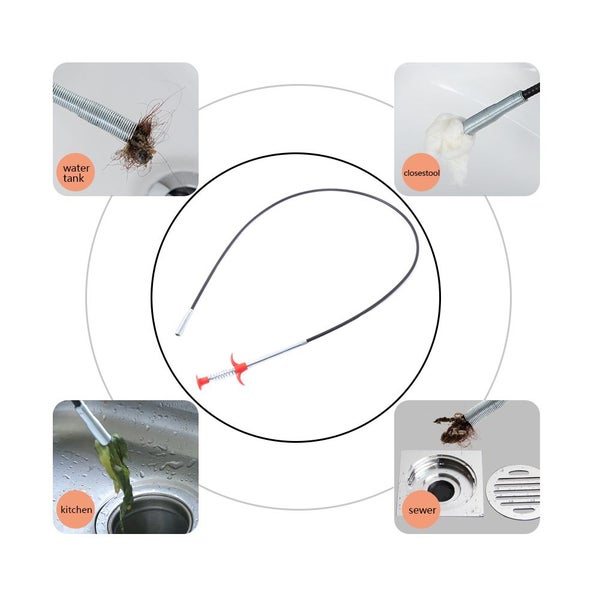 Spring tube dredge tool dredge tool drain blockage remover kitchen Carousel 7