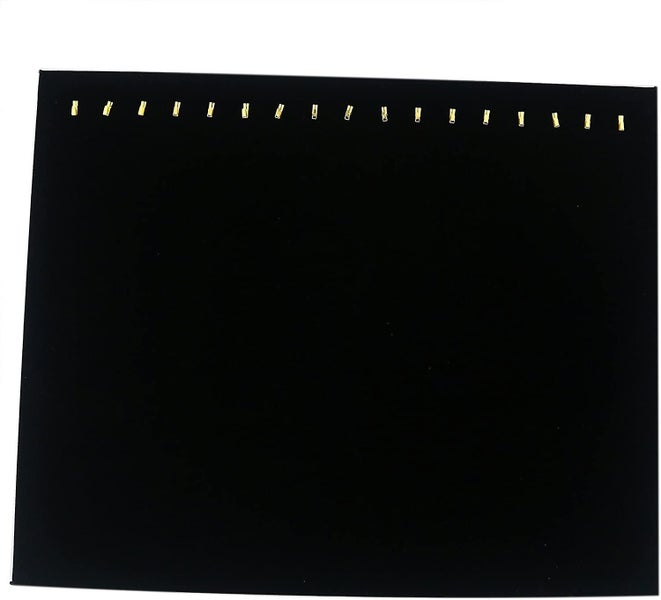 Black Velvet 17 Hook Necklace Jewelry Tray display Organizer pad showcase displa Carousel 2