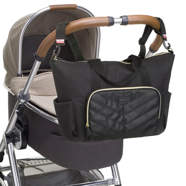 Babymel Amber Nappy Bag Tote - Black Carousel 6