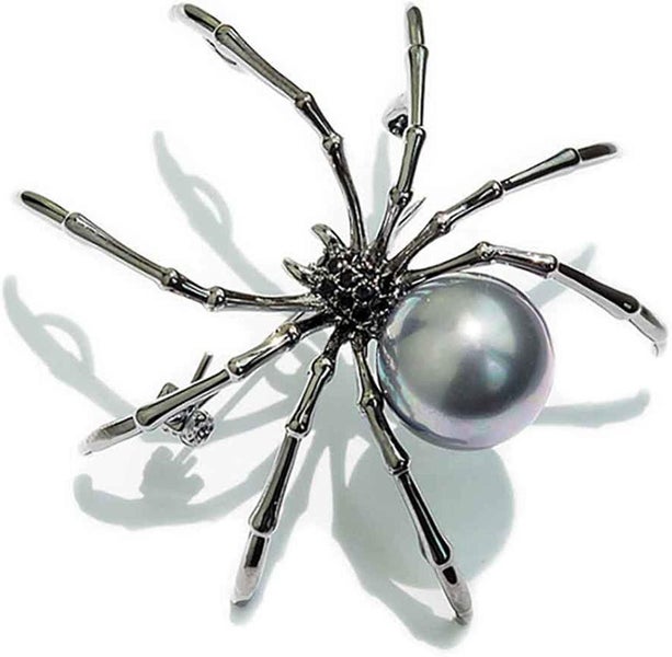 Brooch Pin, Fashion Rhinestone Faux Pearl Spider Brooch Pin Corsage Lapel Jewelr Carousel 5