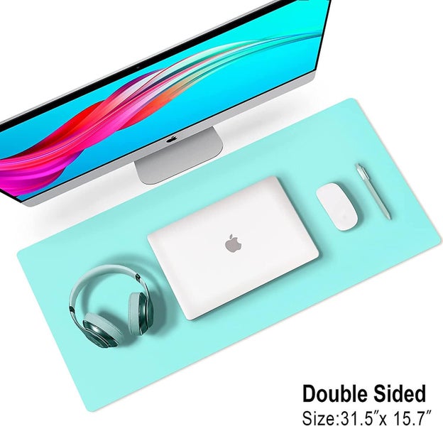 Desk Pad, Multifunctional Dual-sided Office Desk Mat, Smooth Surface Soft Mouse Carousel 2