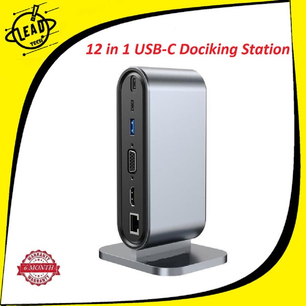 12 in 1 USB C 4K Docking Station USB3.0 VGA SD/TF PD for MacBook Air Pro Laptop Carousel 1