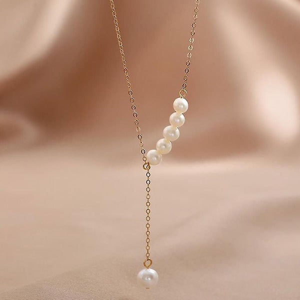 Brass With 18k Gold Real Baroque Pearl Necklace Women Jewelry Runway Gown Neckla Carousel 2