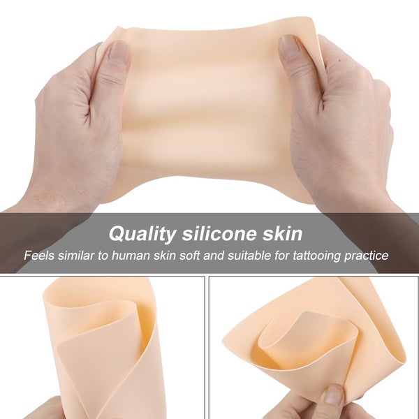 10PCS Tattoo Blank Practice Skin Eyebrow Gragon Pattern Paint Mixer Makeup 6"x8" Carousel 2