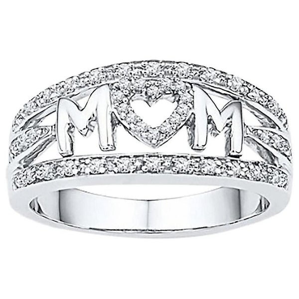 Heart Shaped Diamond Ring For Mother Anniversary Ring (size 9) Carousel 1