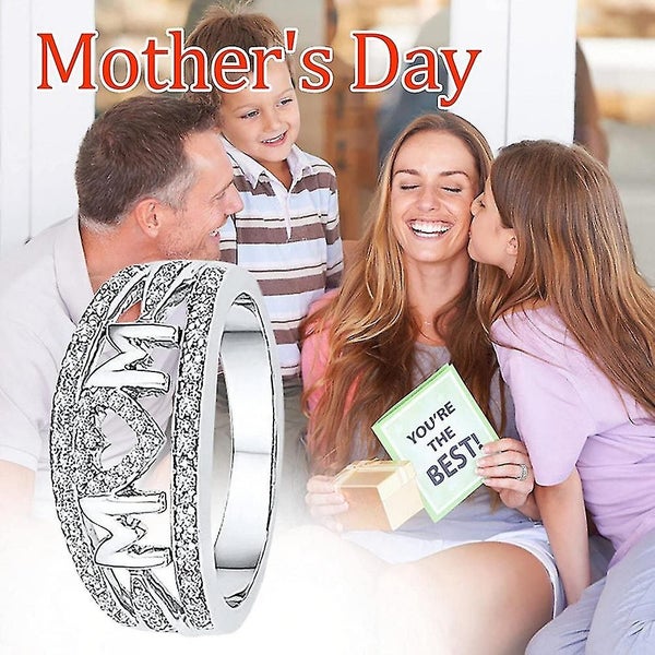 Heart Shaped Diamond Ring For Mother Anniversary Ring (size 9) Carousel 2