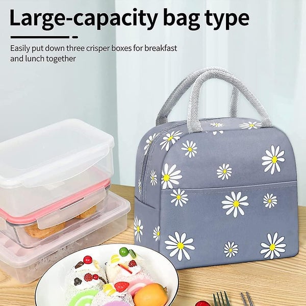 Insulated Lunch Bag, Thermal Cooler Bag Portable Bento Bag Cooler Picnic Lunch B Carousel 2