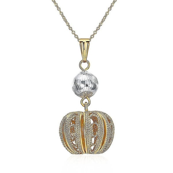 K Gold Zircon Necklace Round Hollow Pendant Classic Wind Ladies Necklace Gold Co Carousel 1
