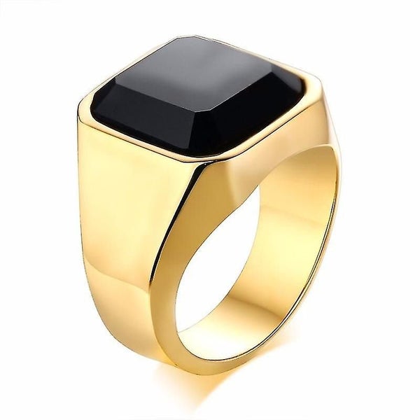 Mens Signet Rings, Ring For Men, Black Carnelian Rings Stainless Steel Band,male Carousel 1