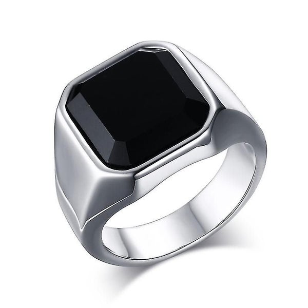 Mens Signet Rings, Ring For Men, Black Carnelian Rings Stainless Steel Band,male Carousel 4
