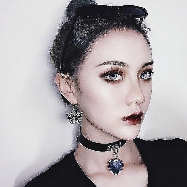 Leather Choker Necklace Heart Pendant Necklace Chian Rave Party Necklaces Jewelr Carousel 5