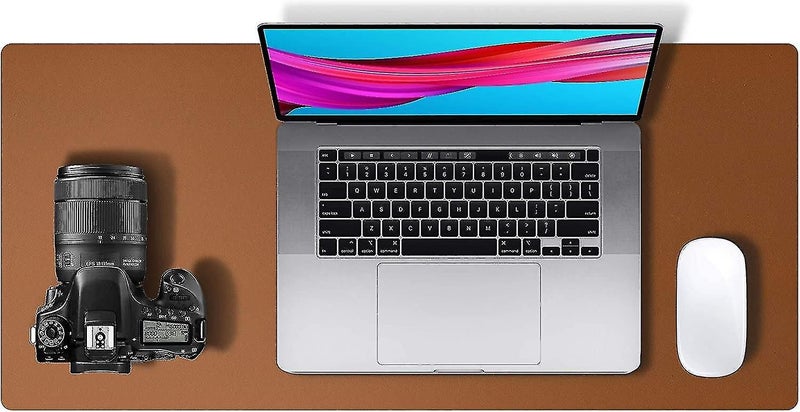 Leather Desk Pad Protector,mouse Pad,office Desk Mat,non-slip Desk Blotter,water Carousel 1