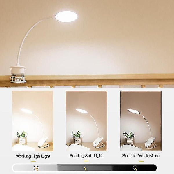 Led Clip-on Reading Lamp Dimmable Eye Protection Table Lamp Carousel 5