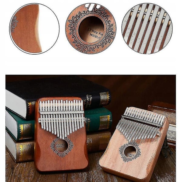 Kalimba Thumb Piano 17 Keys, Portable Finger Piano Gifts For Kids And Adults Carousel 1