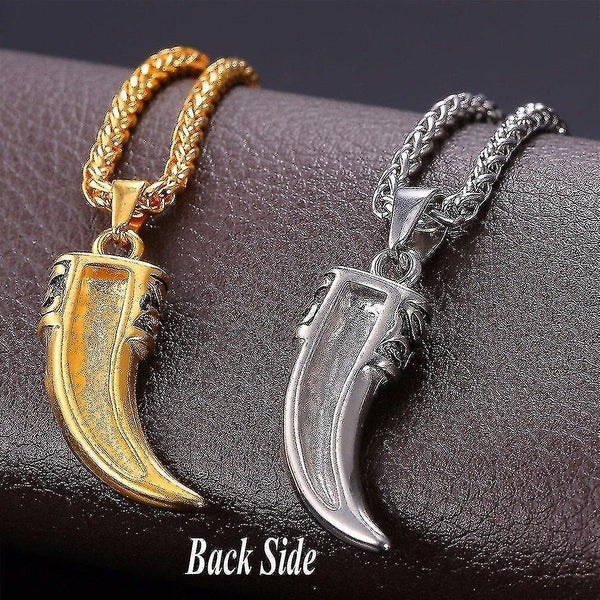 Necklace Steel Wolf Pendant Chain Teeth Stainless Tooth-gold Carousel 3