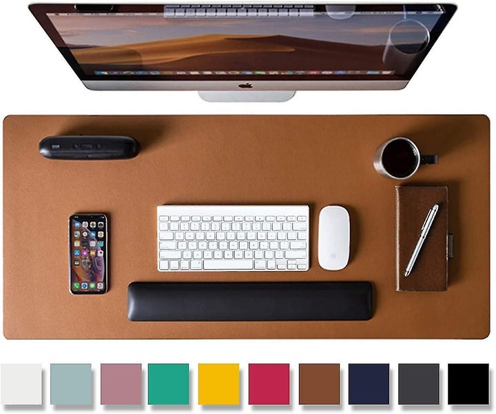 Leather Desk Pad Protector,mouse Pad,office Desk Mat, Laptop Desk Pad,waterproof Carousel 1