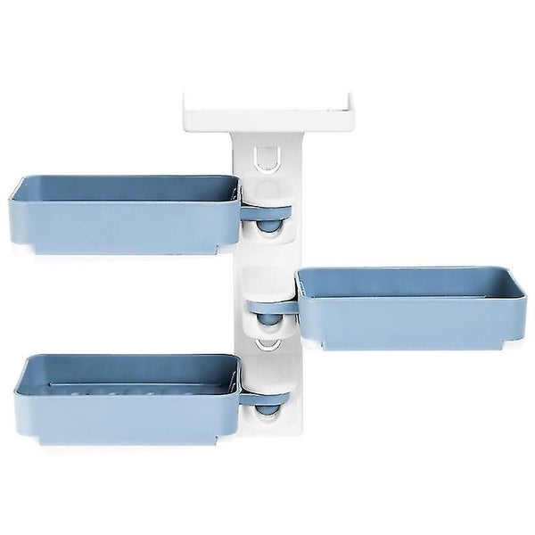 Mutilayers Soap Dishes Holder 180 Degree Rotatable Super Strong Self-adhesive Carousel 5