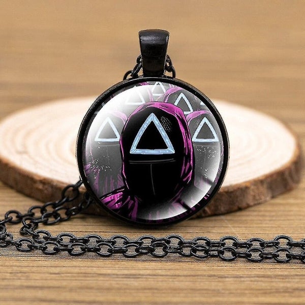 Game Necklace Cabochon Pendant Squid Fashion Jewelry Chain Necklaces Carousel 4