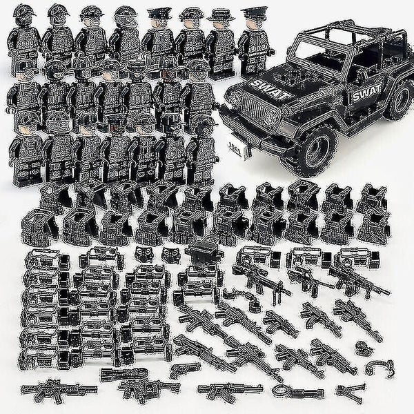 Military Building Blocks Series Black Special Police And Off-road Vehicle Set Sm Carousel 1