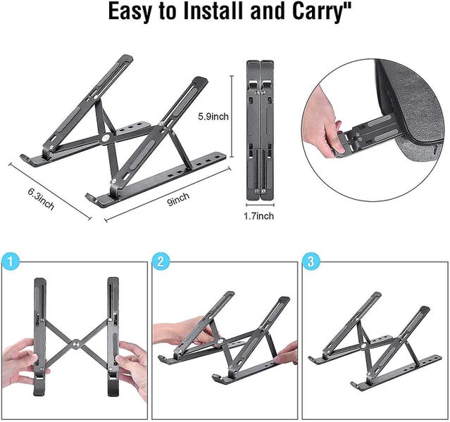 Laptop Stand, Adjustable Aluminum Ventilated Laptop Stand, Ergonomic Cooler Comp Carousel 5