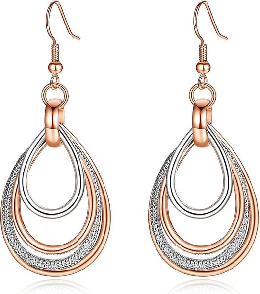 Kemstone Rose Gold Multilayer Dangling Earring Chandelier Dangle Earrings For Wo Carousel 1