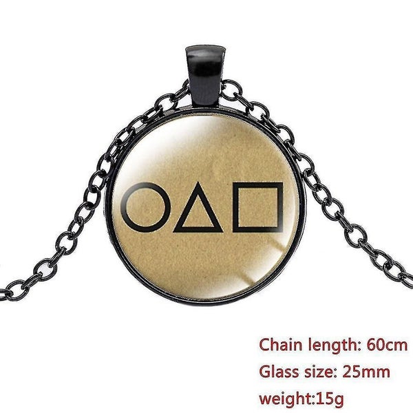 Game Necklace Cabochon Pendant Squid Fashion Jewelry Chain Necklaces Carousel 2