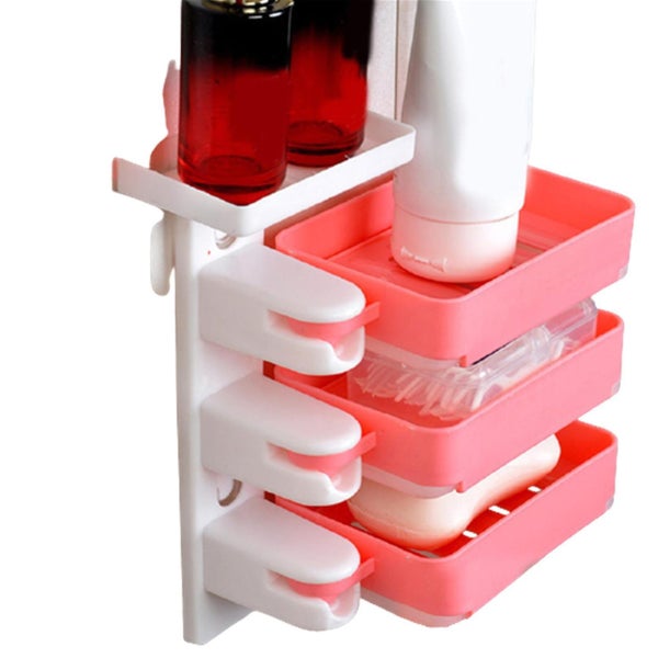 Mutilayers Soap Dishes Holder 180 Degree Rotatable Super Strong Self-adhesive Carousel 1