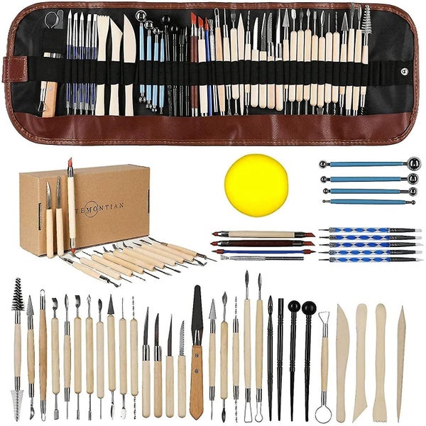 Pottery Clay Sculpting Tools45pcs Double Sided Polymer Clay Tools,pottery Tools Carousel 1