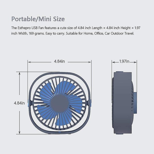 Portable Desktop Table Cooling Fan,3 Speeds Adjustable, Usb Connection Power, St Carousel 2