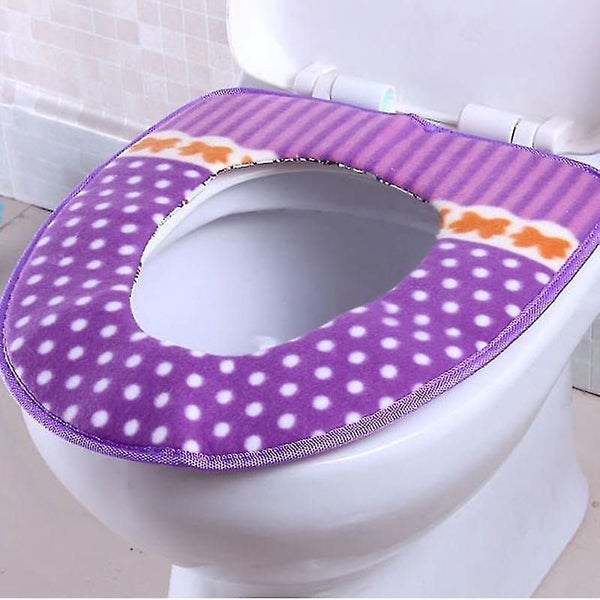 Pasted Toilet Seat Cover Closestool Washable Soft Plush Pad Warmer Cushion Botto Carousel 5
