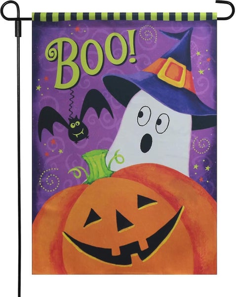 Home Garden Flag House Double Sided Happy Halloween Pumpkin, 30*45cm Carousel 1