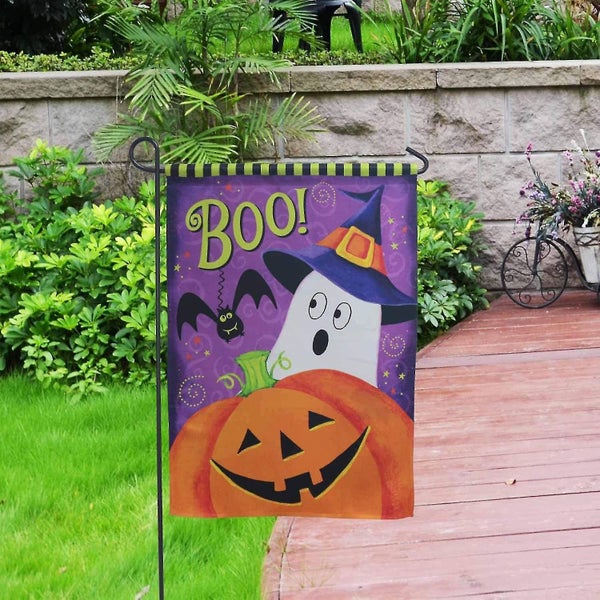 Home Garden Flag House Double Sided Happy Halloween Pumpkin, 30*45cm Carousel 3