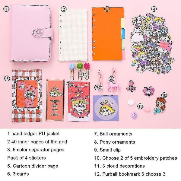 Notepad Set A6 Pu Leather Notebook Binder With Accessories For Writing Spiral Co62983258270210111