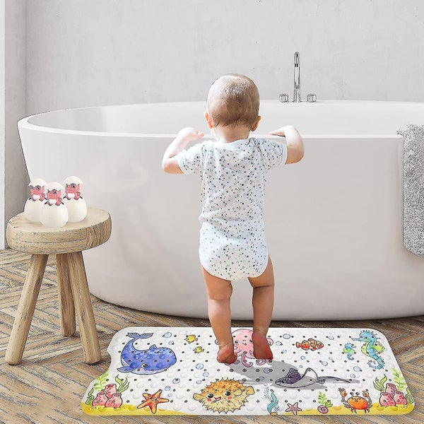Non-slip Bath Mat 100x40cm, Anti-slip Bathtub Mat With 200 Suction Cups Pvc Mate Carousel 4