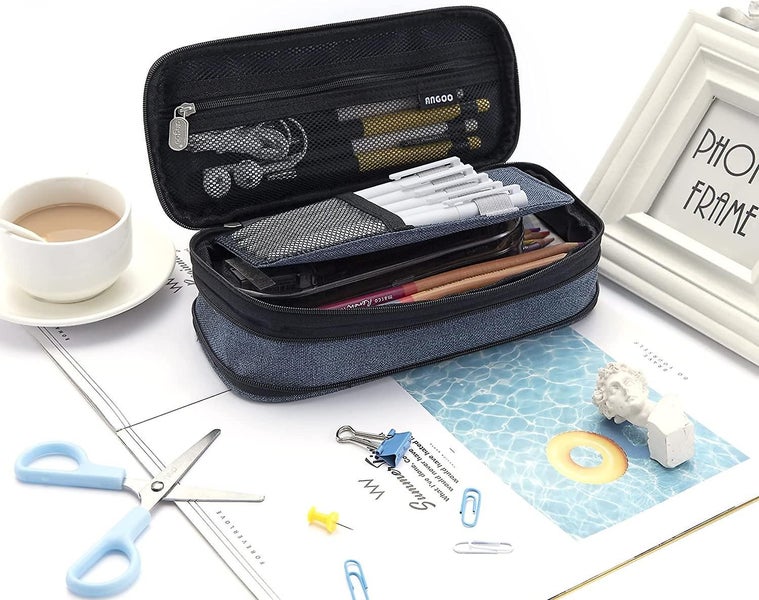 High-capacity Pencil Pen Case Office College School Durable Large Storage Pen Ba Carousel 2